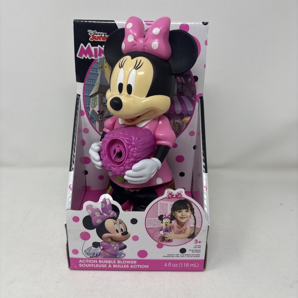 Disney Jr Minnie Mouse Action Bubble Blower 4 oz Bubbles